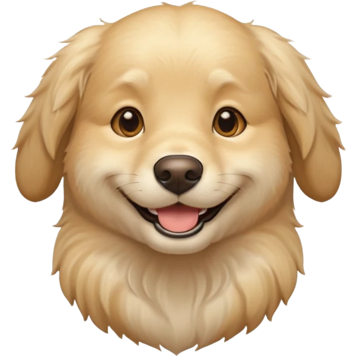 cream golden retriever emoji