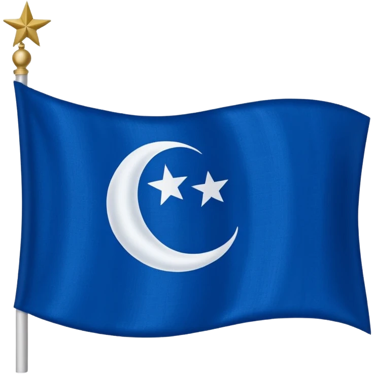 Mavi türk bayrağı emoji