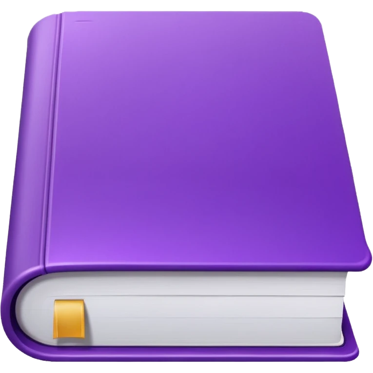 Purple icon: a book with дфзещз. Minimal, web style. emoji