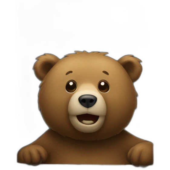 a bear in an outhouse emoji