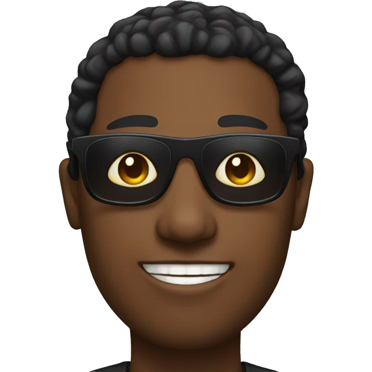 Black person wearing sun glasses emoji