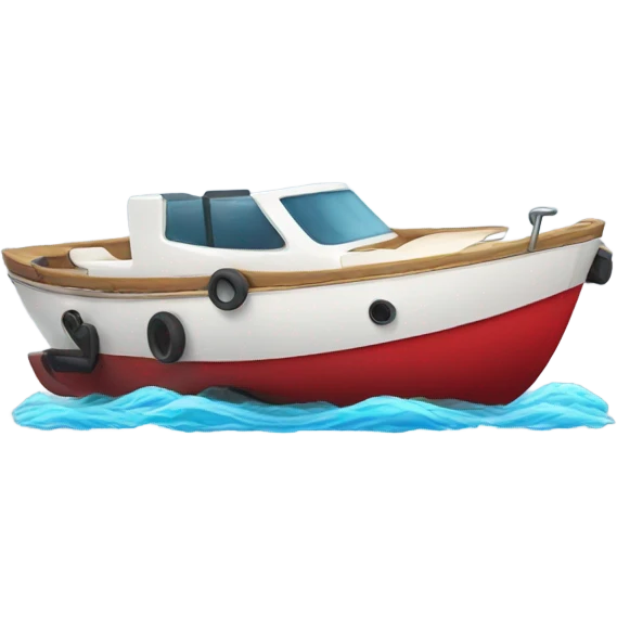 Car with boat emoji