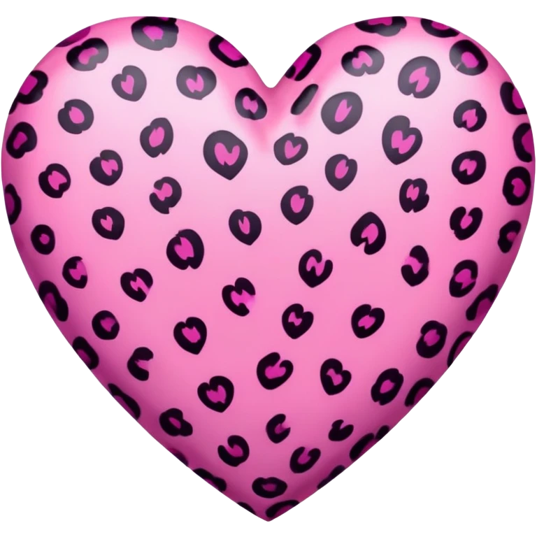 pink leopard print heart emoji