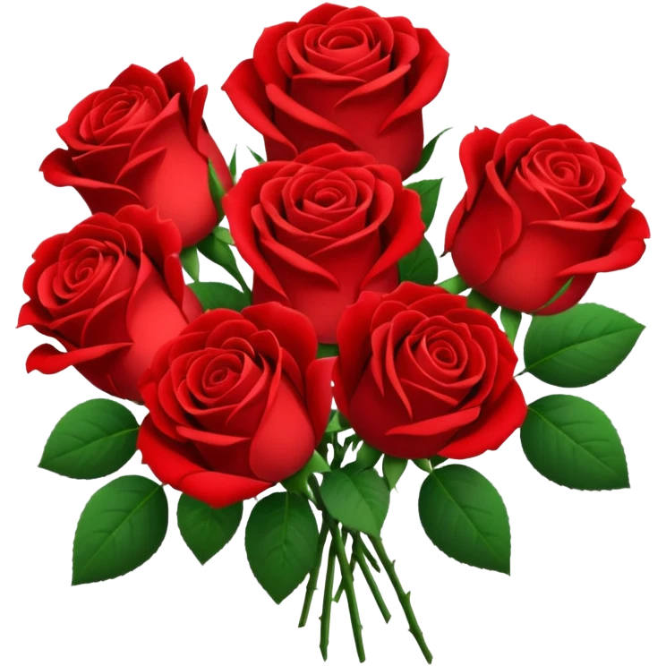 bouquet of realistic rose 15 emoji