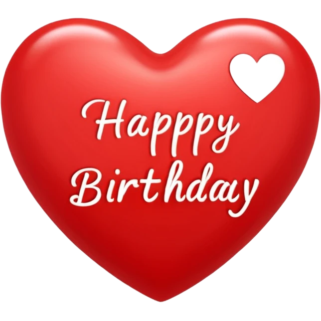 heart with write happy birthday emoji
