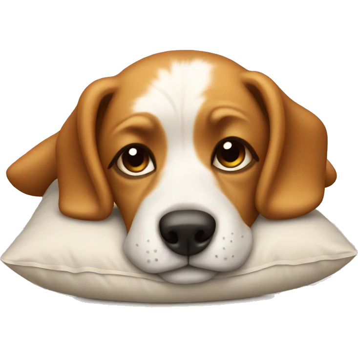 dog laying on a pillow emoji