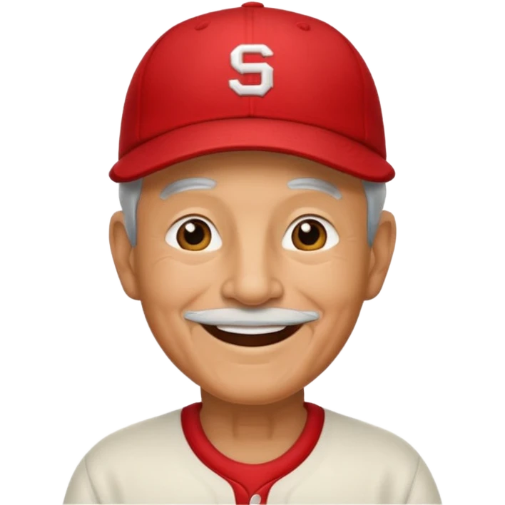 Grandpa red baseball hat emoji