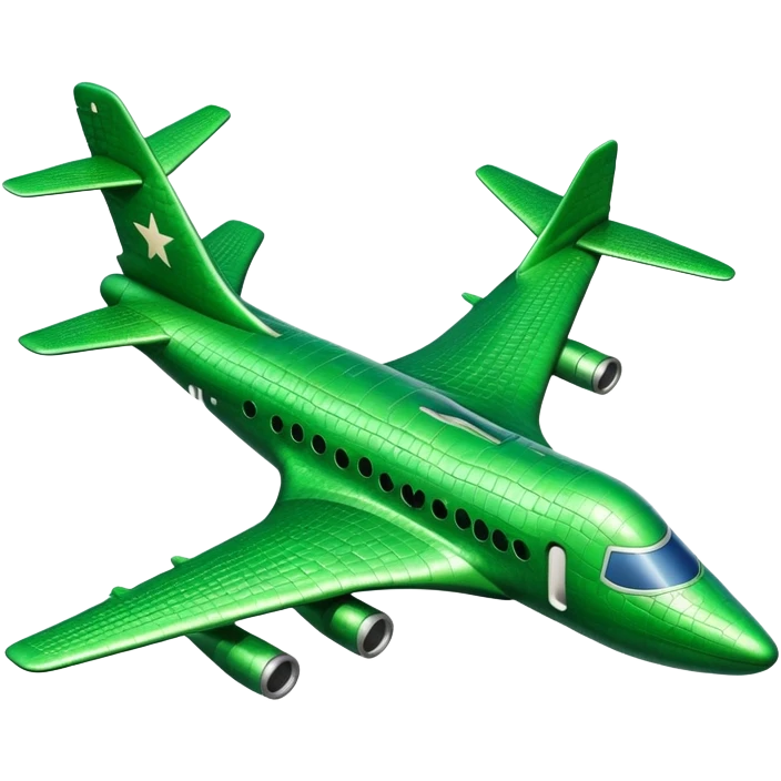 Crocodile shaped bomber airplane emoji