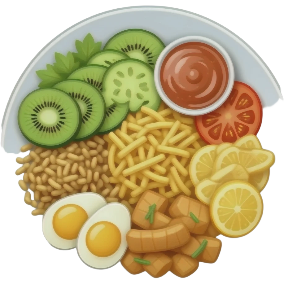 mixed food plate emoji