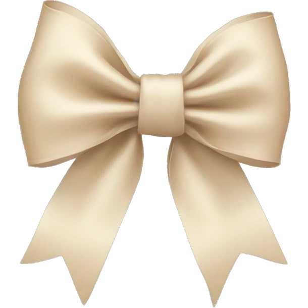 Light beige bow emoji
