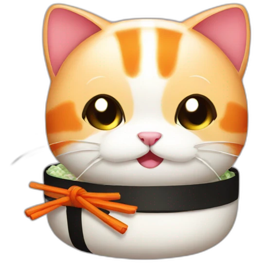 Sushi cat emoji