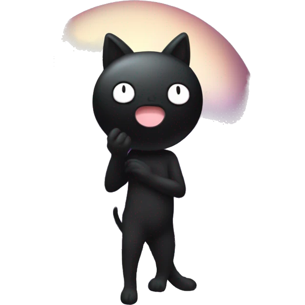 Kuromi soteniendo un Saturno  emoji