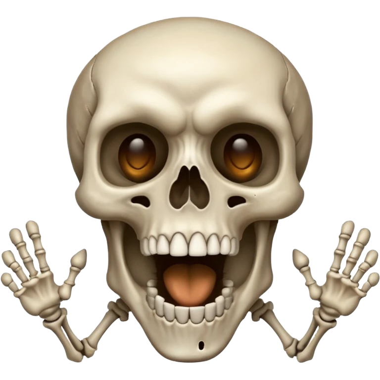 Raging skeleton emoji