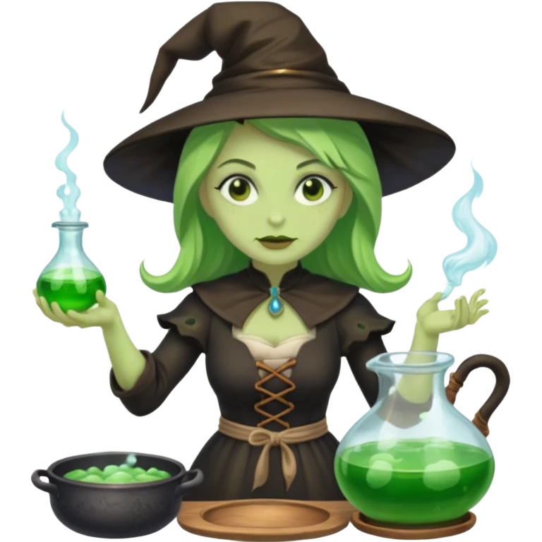 green witch cooking potion emoji