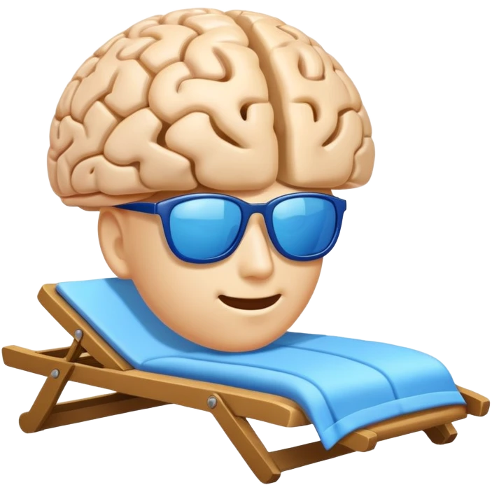 brain on vacation emoji