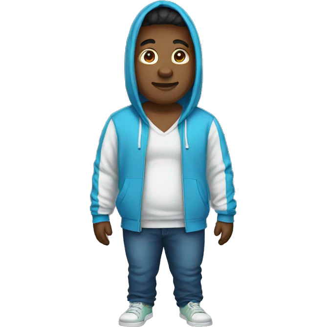 Bluehoodieoverweight emoji