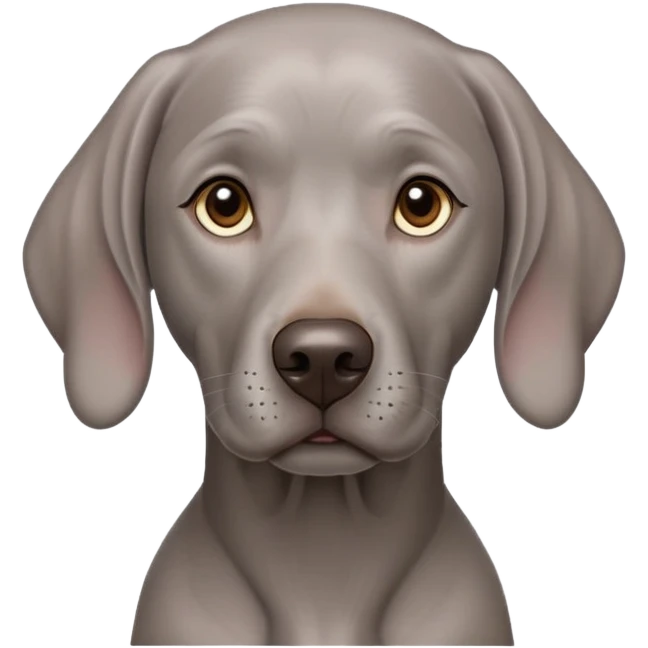 cinematic-noble-weimaraner-portrait-emoji,-poised-and-regal,-with-a-strong,-athletic-build-and-a-lustrous,-well-groomed-grey fur,-deep-set-soulful-brown-eyes,-simplified-yet-sharp-and-sophisticated-features,-highly-detailed, emoji