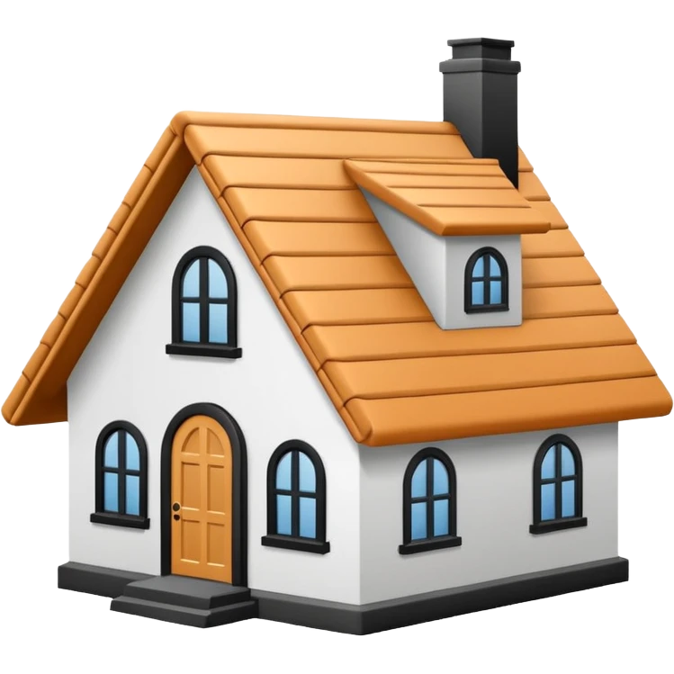 Ultra minimal monoline icon of a house with a simple loop knot integrated into the roof’s line, single consistent stroke weight, vector icon style, pure black line on white, optimized for UI/SF Symbols, minimal detail, crisp edges emoji