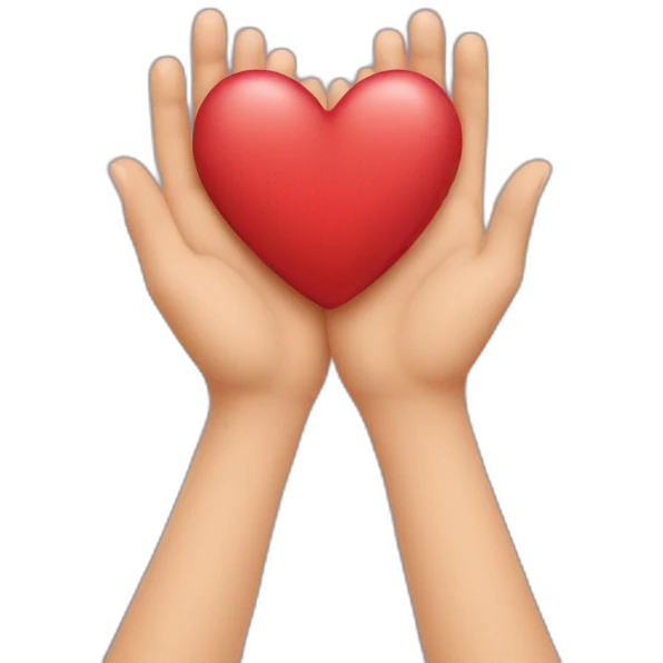 Heart with hands emoji