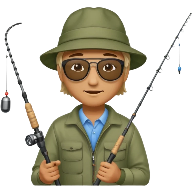 man casting a fishing rod emoji