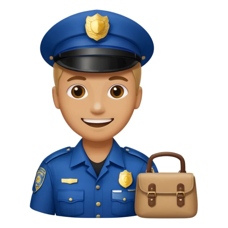 Bag drug fake cop emoji