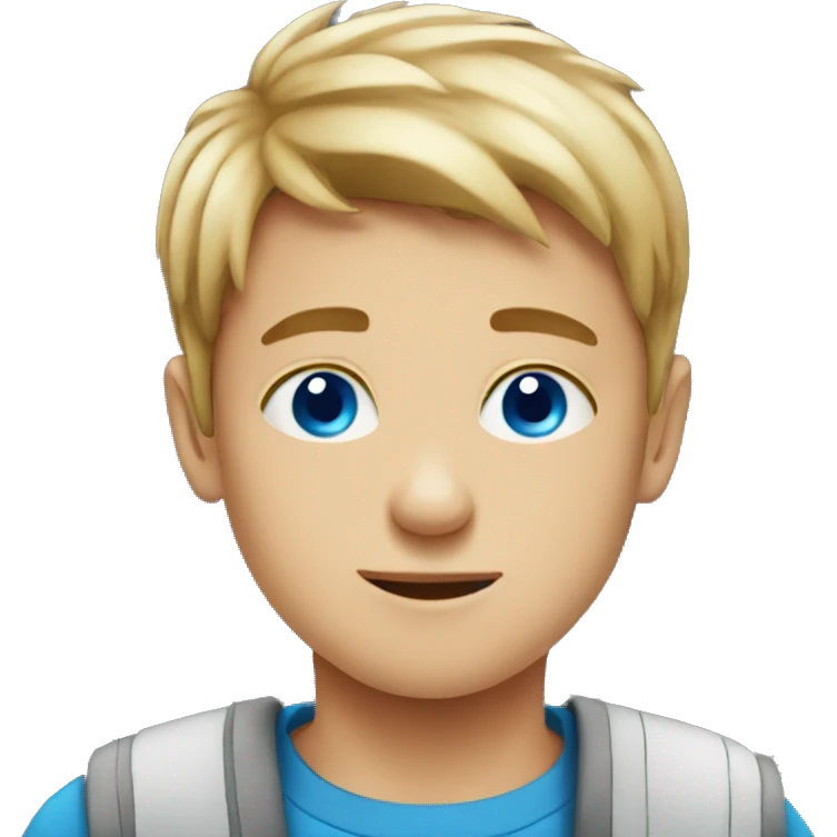 Boy with blue eyes emoji