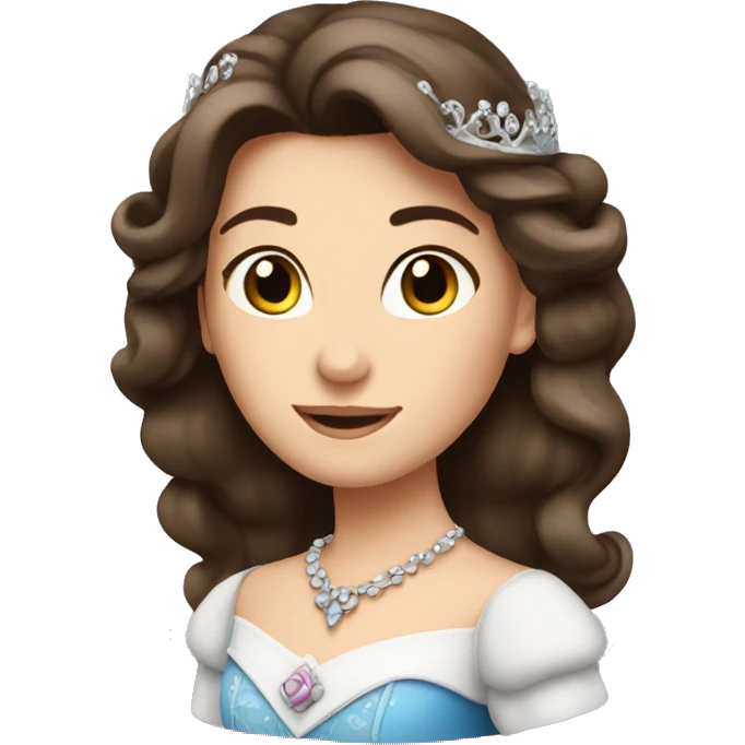 En brunette prinsesse emoji