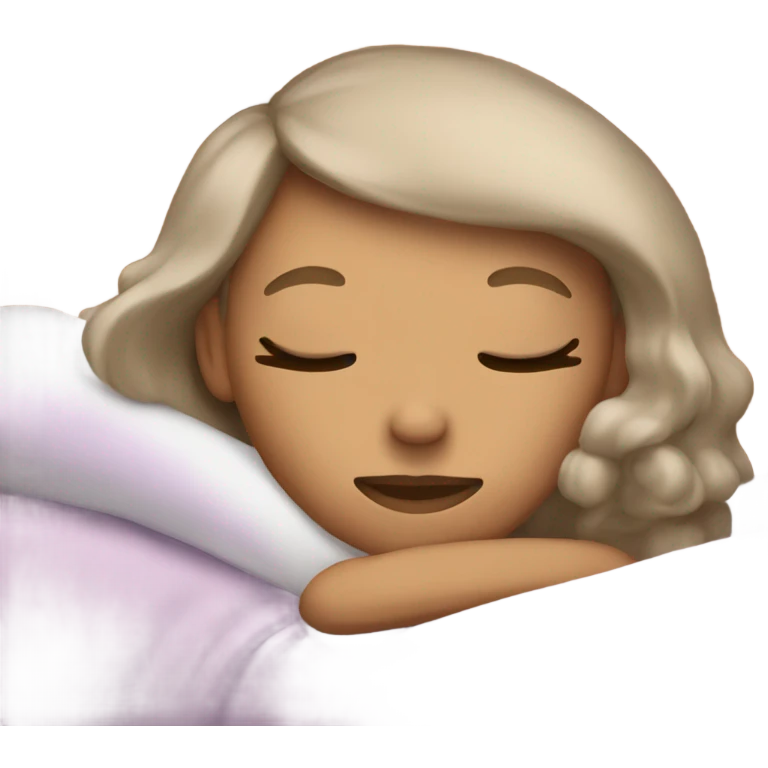 bronde girl sleeping in bed emoji