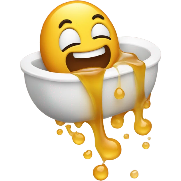 Happy emoji vomiting honey emoji