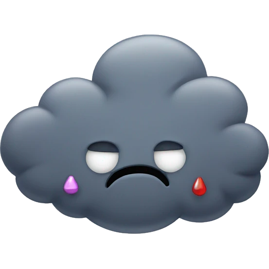  depressed party cloud emoji