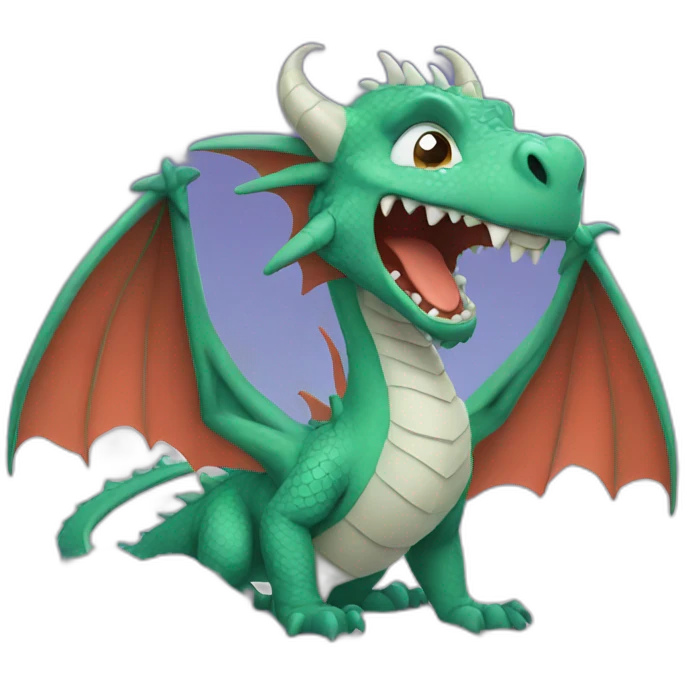 A dragon crying in the sky emoji