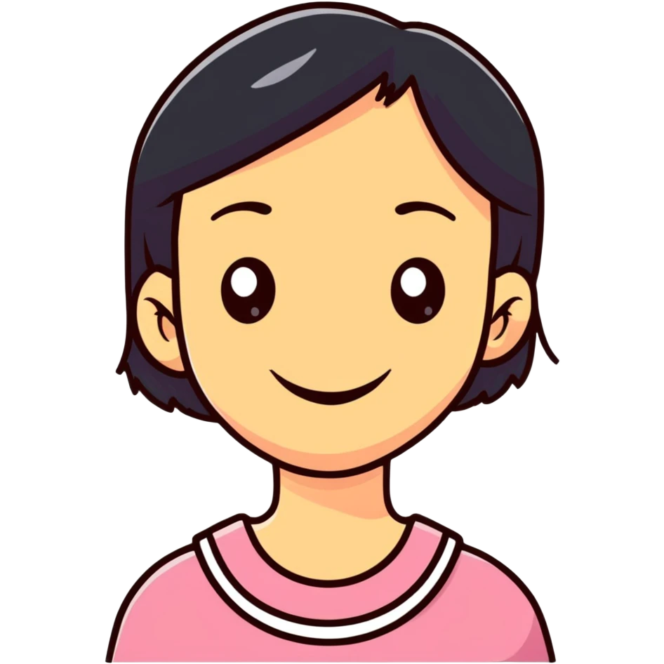 girl with smile emoji