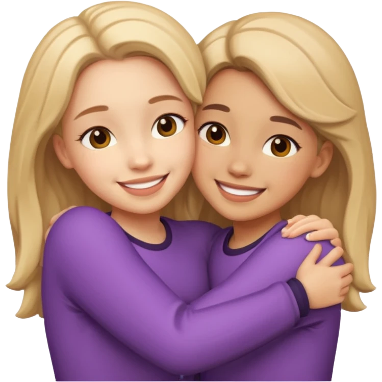 Girls hugging emoji