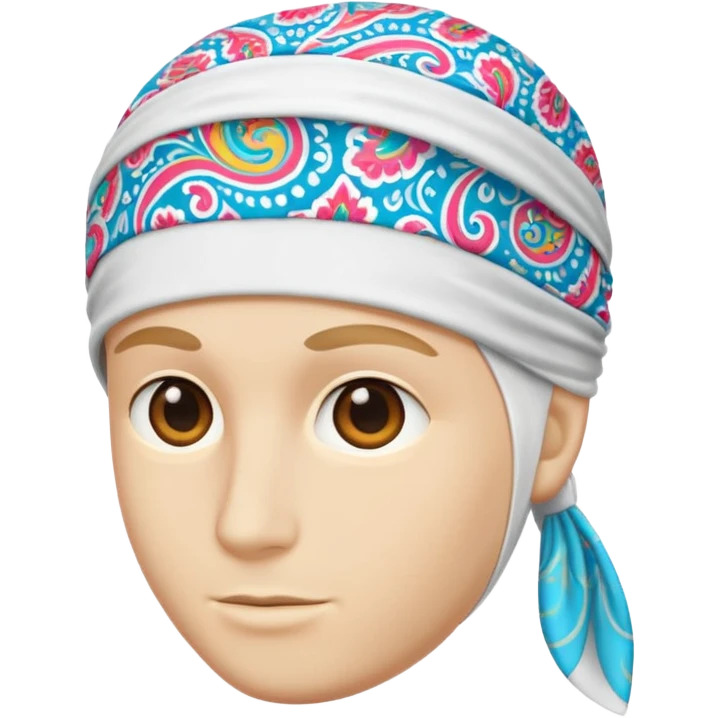 white durag with a pattern emoji