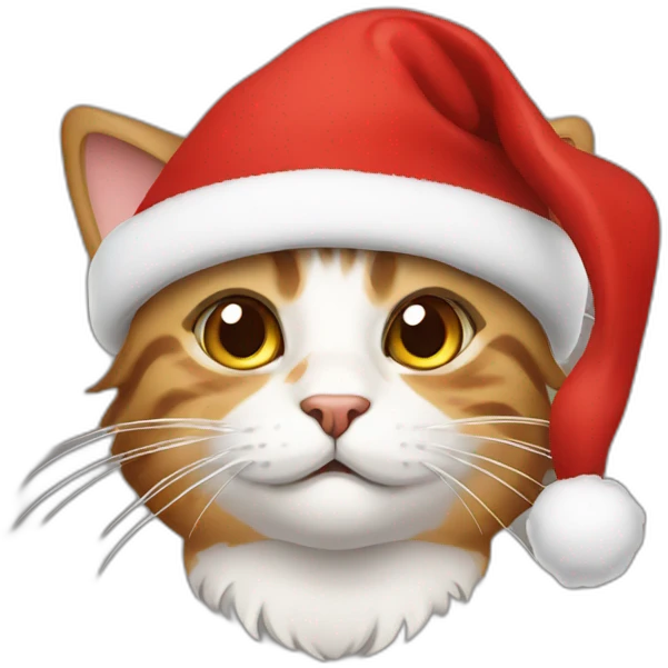 cat with christmas hat emoji