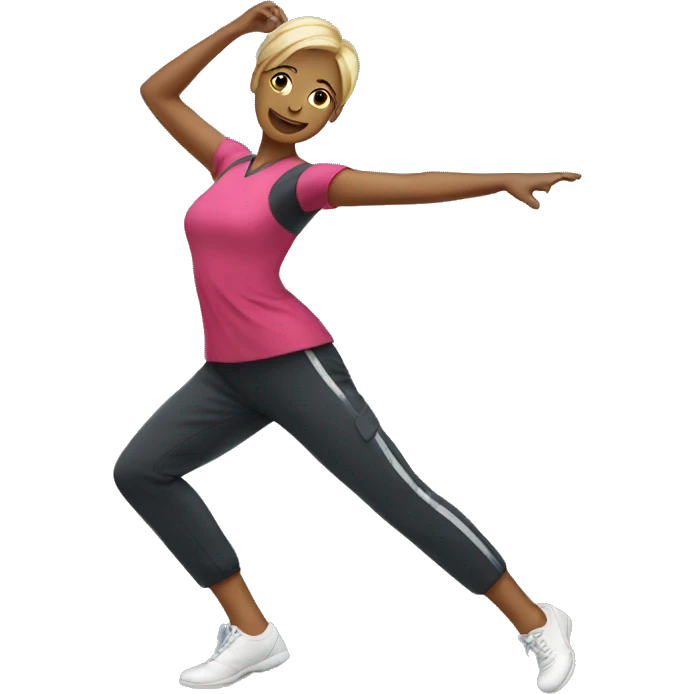 woman dancing in a training uniform emoji