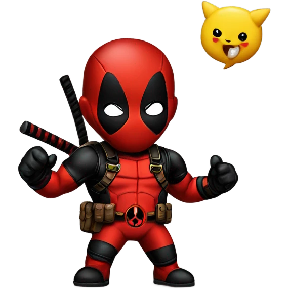 Pickachu deadpool qui fait du Handball emoji