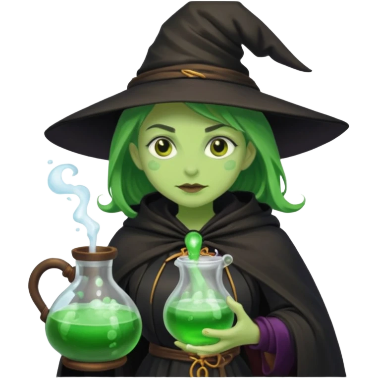 green witch cooking potion emoji