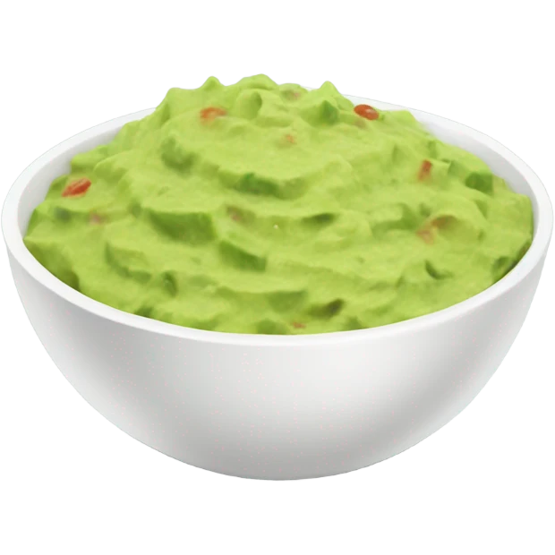 White bowl of guacamole  emoji