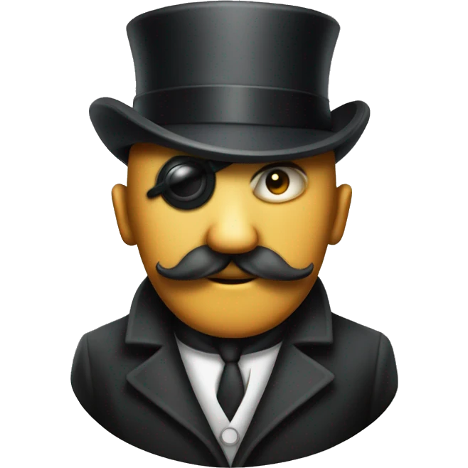 robber wearing top hat and monocle  emoji