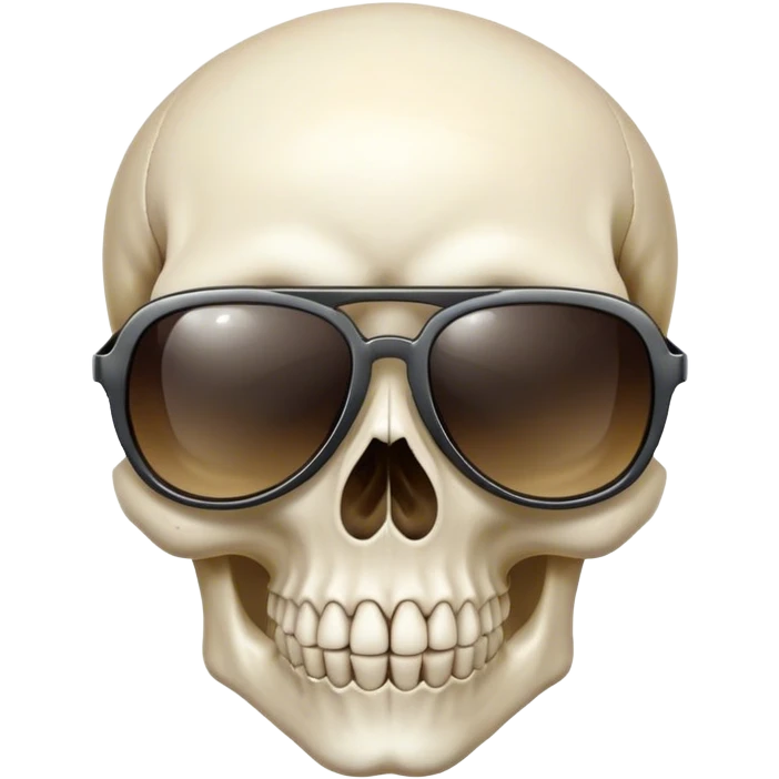 Una calavera con gafas de sol emoji