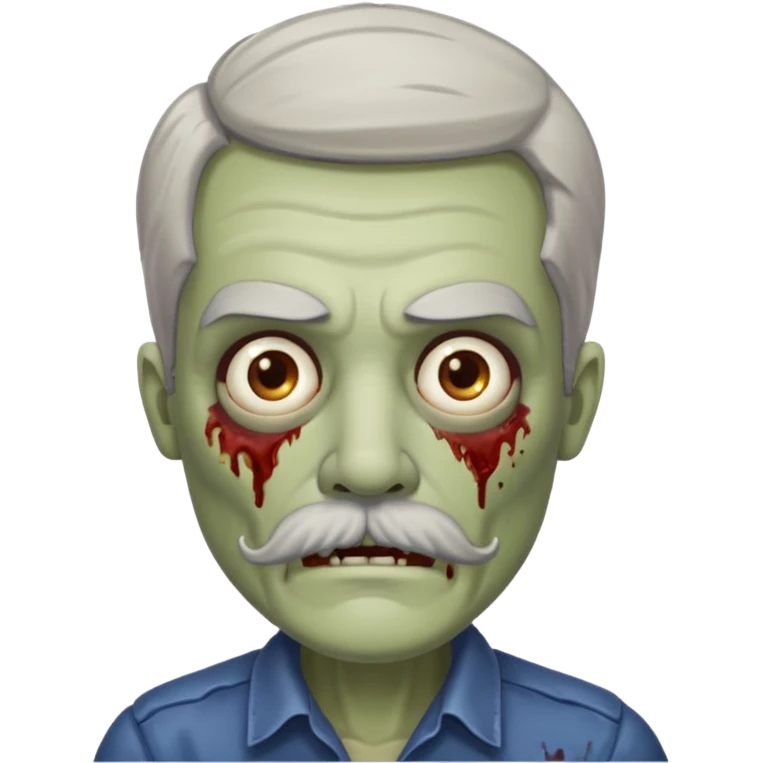 zombie with mustache emoji