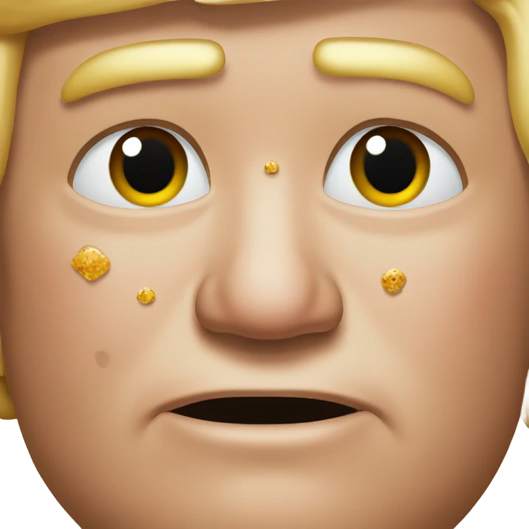 Donald trump with pimples emoji