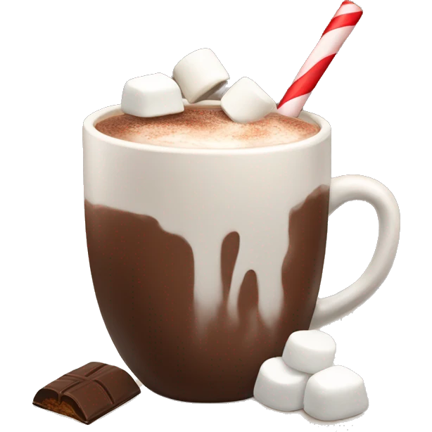 hot chocolate with marshmallows  emoji