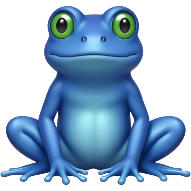 Un sapo de color azul emoji