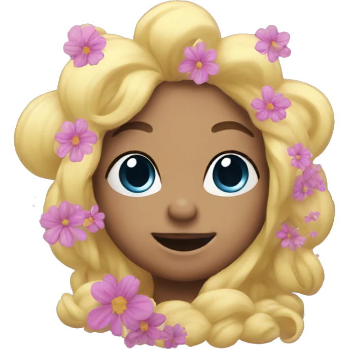 Bubbles and flowers emoji