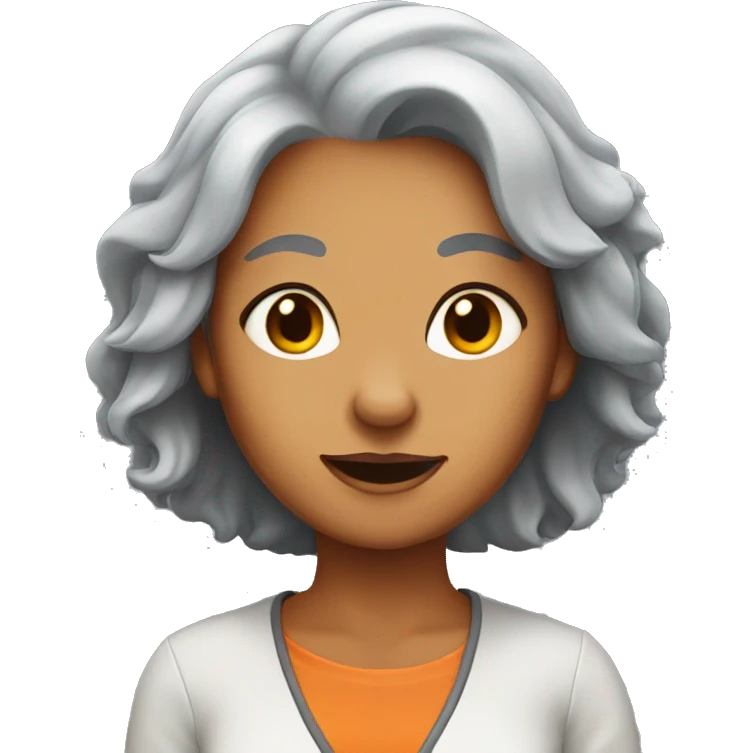 Female fox with grey hair emoji