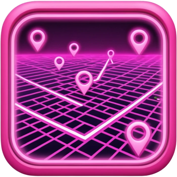 pink gps map lines emoji