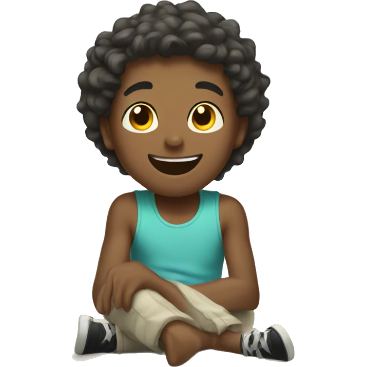 boys enjoying a sunny day emoji