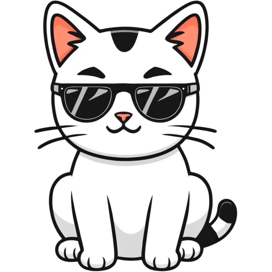 Cat with sunglasses emoji